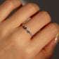 925 Sterling Silver Gradient Sapphire Ring