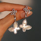 Diamond Shell Butterfly Earrings
