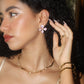 14K Real Gold Plated Enamel Flower Earrings