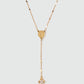 18K Real Gold Plated Cross Lariat Long Necklace