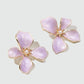 14K Real Gold Plated Enamel Flower Earrings