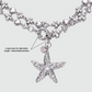 Platinum Plated Diamond Starfish Necklace
