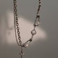 Platinum Plated Pearl Star Necklace