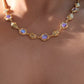 18K Real Gold Plated Multi Moonstone Shell Necklace
