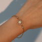 18K Real Gold Plated White Opal Sun Bracelet