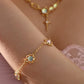18K Real Gold Plated Multi Opal Bracelet