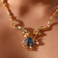 18K Real Gold Plated Blue Shell Necklace