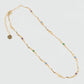 18K Real Gold Plated Multi Color Gem Wave Necklace