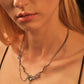 Platinum Plated Moonstone Dangle Necklace