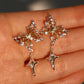 Mix Metal Butterfly Star Earrings