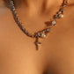 Platinum Plated Pearl Star Necklace