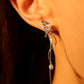 Diamonds Butterfly Pearls Dangle Earrings