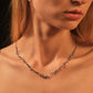 Platinum Plated Rose Garden Necklace