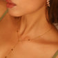 18K Gold Stainless Steel Multi Star Lariat Necklace