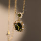 14K Real Gold Plated Emerald Butterfly Necklace