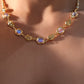 18K Real Gold Plated Multi Moonstone Shell Necklace