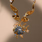 18K Real Gold Plated Blue Shell Necklace
