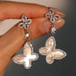 Diamond Shell Butterfly Earrings