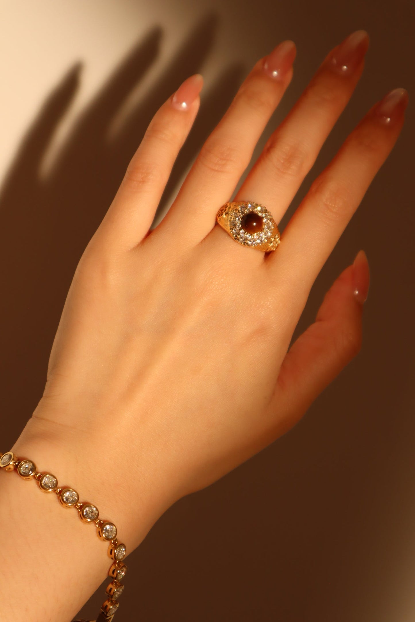 18K Gold Stainless Steel Multi Diamond Bracelet