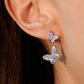 Blue Crystal Butterfly Earrings