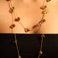 Gold Plated Color Gem Saturn Layer Necklace
