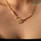 18K Real Gold Plated Sea Shell Pearls Necklace