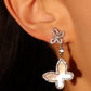 Diamond Shell Butterfly Earrings