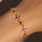18K Real Gold Plated 3 in 1 Diamond Cross Bracelet