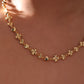 18K Real Gold Plated Diamond Starfish Necklace