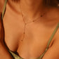 18K Gold Stainless Steel Multi Star Lariat Necklace