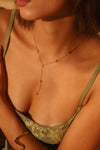 18K Gold Stainless Steel Multi Star Lariat Necklace