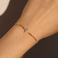 18K Real Gold Plated Diamond Cross Pendant Bracelet
