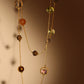 Gold Plated Color Gem Saturn Layer Necklace