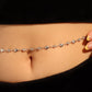 Platinum Plated Diamond Heart Layering Long Necklace (Waist Chain)