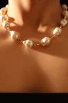 18K Real Gold Plated Multi Baroque Pearls Necklace