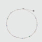 Platinum Plated Multi Color Gem Wave Necklace