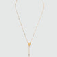 18K Real Gold Plated Cross Lariat Long Necklace