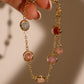 18K Real Gold Plated Multi Color Moonstones Bracelet