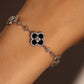 Black Lucky Leaf Bracelet