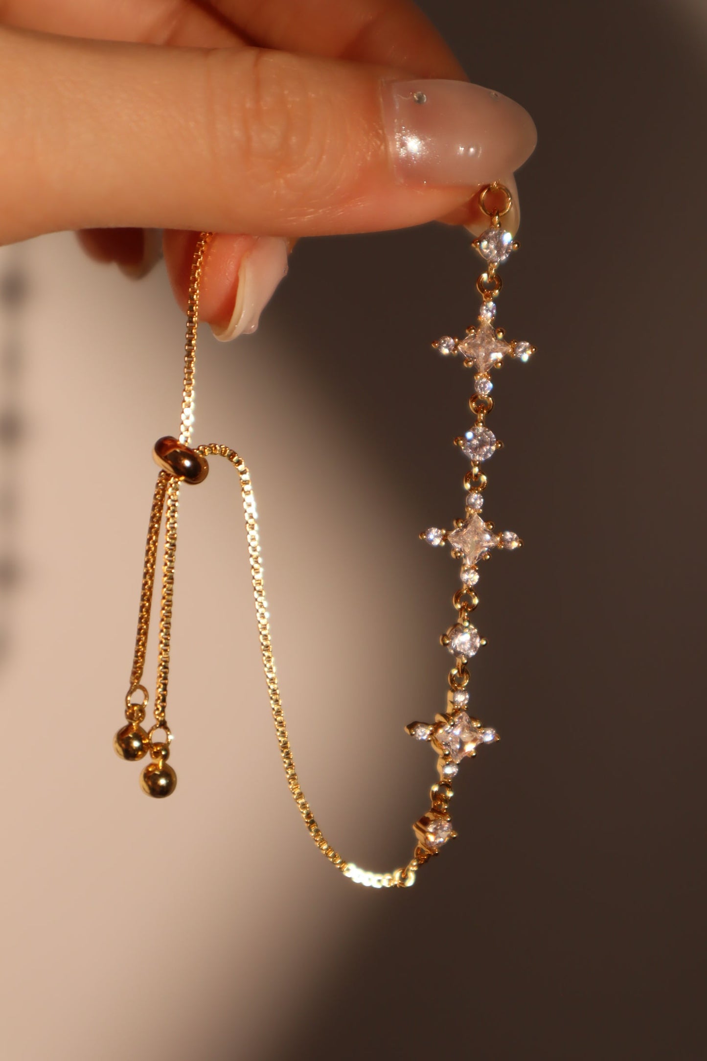 18K Real Gold Plated 3 in 1 Diamond Cross Bracelet