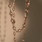 Platinum Plated Multi Pearls Layering Long Necklace (Waist Chain)