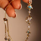 14K Real Gold Plated Blue Star Moon Bracelet