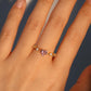 18K Gold Vermeil Pink Gem Heart Ring
