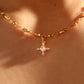18K Real Gold Plated Diamond Cross Pendant Necklace