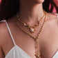 18K Real Gold Plated Pink Shell Necklace
