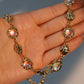 18K Real Gold Plated Multi Moonstone Shell Necklace