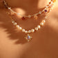 14K Real Gold Plated Freshwater Pearl Magic Mirror Necklace