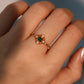 24K Gold Vermeil Emerald Blossom Ring