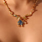 18K Real Gold Plated Blue Shell Necklace