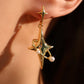 18K Real Gold Plated Saturn Star Earrings